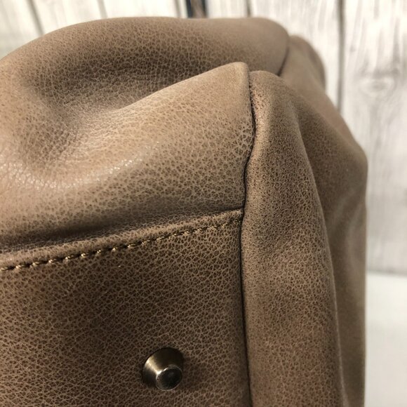 EUC~Roberta Gandolfi Elegant Soft Brown, Genuine Leather Shoulder Bag - Picture 5 of 10